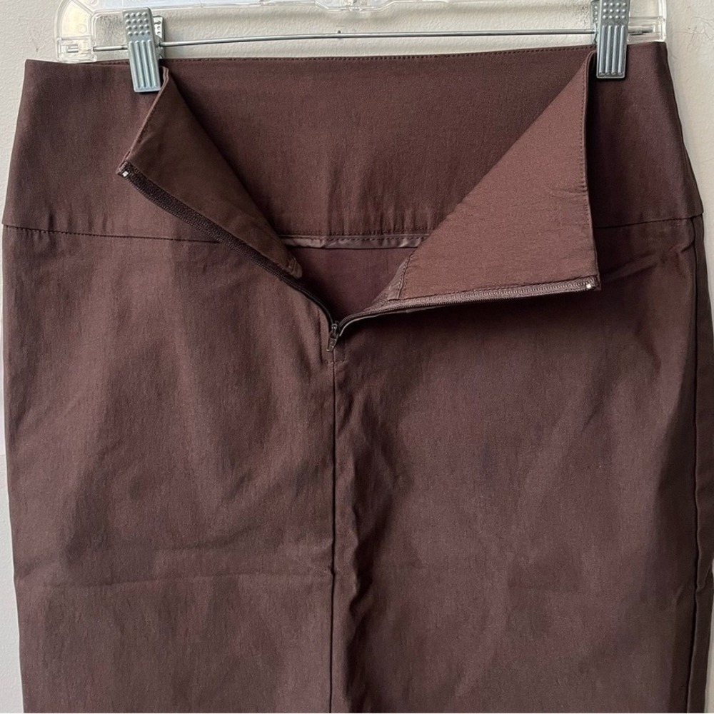 COLOR SWATCH Straight Pencil Stretch Skirt USA Made Womens Large Brown NWT - Picture 6 of 9